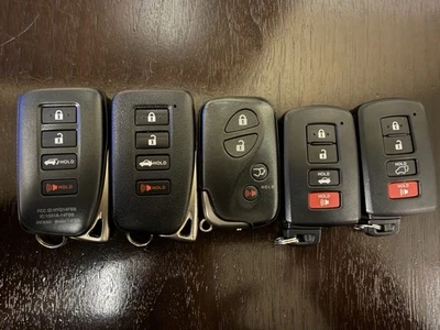 LOT 5 OEM KEYS, LEXUS KEY FOB FOBs USED PRE OWNED - Image 1 of 2