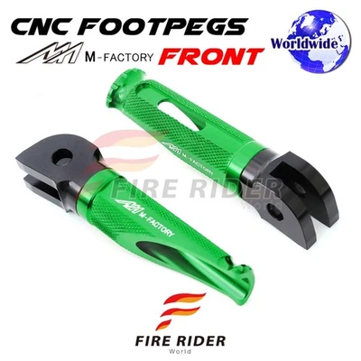 Clavijas de pie CNC verdes Shinobi para Honda CBF 1000 F 06 07 08 09 10 11 12 13 1 Foto 1 de 4