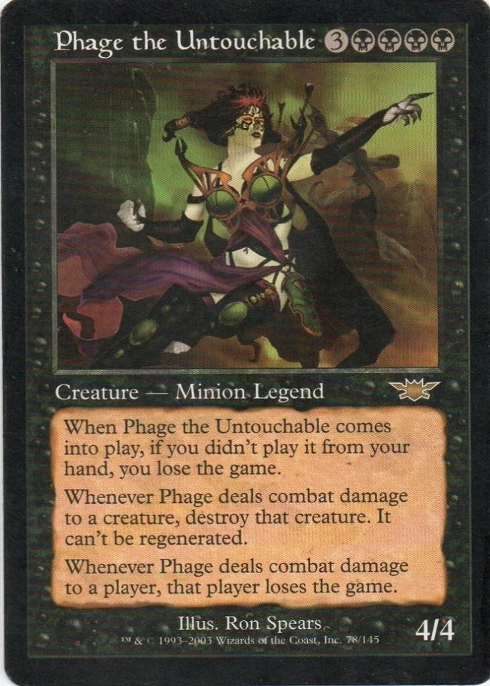 MTG: Legions: Phage the Untouchable: Lightly Played Condition - Image 1 of 1