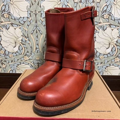RedWing Boots 8271 Leather Red Brown Engineer Boots Size 7.5D - Image 1 of 4