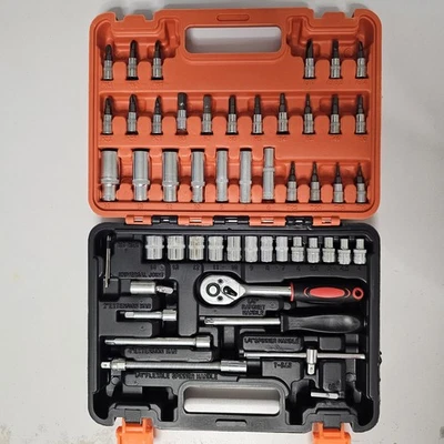 NEW TOOLS 53-Piece 1/4" Socket & Bit Set with Case - Image 1 of 4