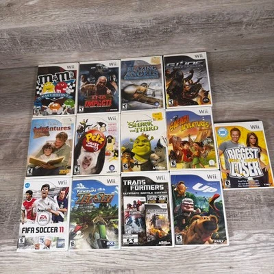 Nintendo Wii Lot Bundle Of 13 Games Tested Family Racing Sports Plans Pets - Image 1 of 4