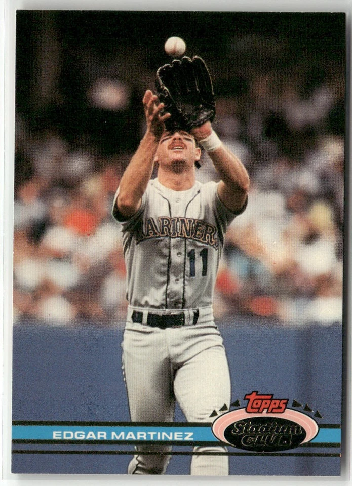 1991 STADIUM CLUB #47 EDGAR MARTINEZ SEATTLE MARINERS - Image 1 of 2
