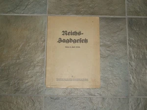 Reichsjagdgesetz 1934 Sonderdruck Original - Bild 1 von 1
