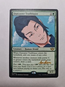OUTCASTER TRAILBLAZER JUJUTSU KAISEN GETO MAGIC GATHERING ALTERED ART HAND PAINT - Picture 1 of 12