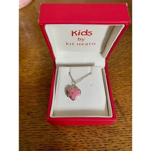 Kids by Kit Heath Necklace Love Heart Locket Necklace Silver 925 New - Picture 1 of 9