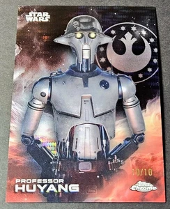 2025 Topps Chrome Star Wars Black /10 Professor Huyang Refractor #148 Ashoka - Picture 1 of 2