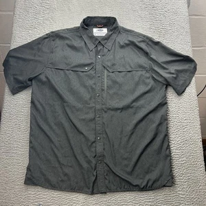 Aftco Snap Button Up Kurzarm Herren Hemd grau Größe XL Angeln - Bild 1 von 6