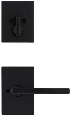 Kwikset 971HFLRCT Halifax 单缸钥匙入口手柄-黑色 — 第 1/4 张图片