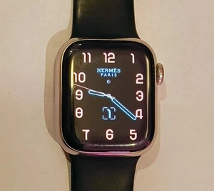 Apple Watch Hermes Series 8 41mm Silver Stainless Apple Sport Band A2773 - Picture 1 of 5