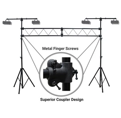 Harmony Audio HA-TRUSSKIT Pro DJ 10FT Lighting Truss Package Tripod Light Stands - Image 1 of 4