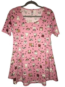 NWT Lularoe Cute Pug Knit Top sz XS - Picture 1 of 2