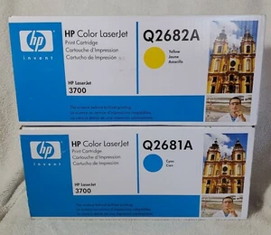 Q2681A▪︎Q2682A ☆ Tóner de impresora original HP 3700 ☆ Juego de 2 ☆ Sellado - Imagen 1 de 3