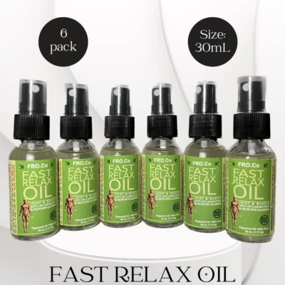 PAIN RELIEF: 100% Peppermint Fast Relax Oil (6-pack 30ml glass SPRAY-ON) - Image 1 of 4