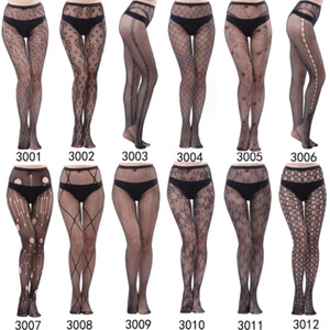 Women Fishnet Thigh-High Stockings Sexy Tights Sheer Hollow Pantyhose Hosiery - Picture 1 of 64
