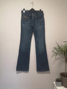Dark Blue Wash Ronhar Low Rise Flared Bootcut Jeans | Diesel Industry | W28 L33 - Picture 1 of 8