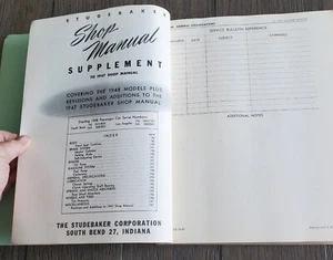 Original 1948-1949 Studebaker Shop Manual Supplements - Picture 1 of 12