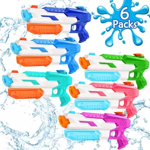 600Cc Water Gun for Kids Adults:6 Pack Squirt Blasters Super Water Gun Soaker wi - Picture 1 of 12