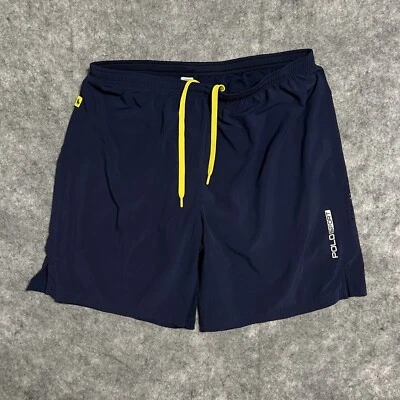 Pantalones cortos deportivos POLO para hombre XL forrados en azul Foto 1 de 4