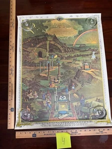 FROM DARKNESS TO LIGHT 1887 PETTIBONE - MASONIC FREEMASON POSTER (#4) - 21x27" - Picture 1 of 3