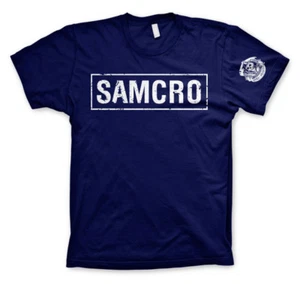 Official Licensed Sons Of Anarchy (SOA) - SAMCRO Distressed T-Shirt S-3XL - Picture 1 of 2