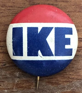 1952 Pinback Button, Republican Eisenhower Campaign, IKE - Picture 1 of 2