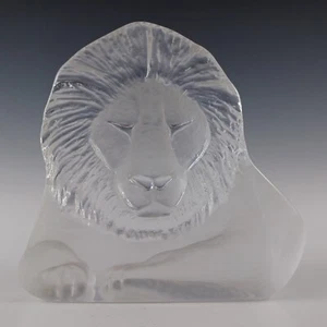 SIGNED Mats Jonasson / Royal Krona #3141 Glass Lion Sculpture - Picture 1 of 7