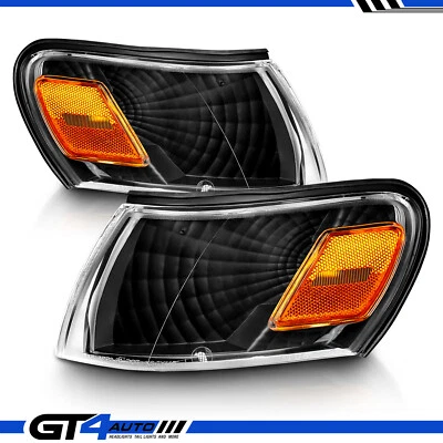 Par de luces de señal de esquina de reemplazo negras para Toyota Corolla Altezza 1993-1997 Foto 1 de 4