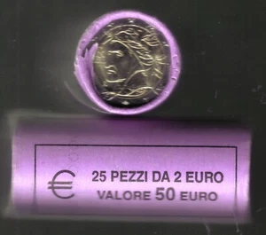 ITALIA 2010 2 € DANTE FDC ROTOLINO COMPLETO - Imagen 1 de 1