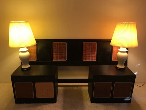 Mid Century Modern Hollywood Regency Nightstands Wellington Hall Bedroom King #3 Cover