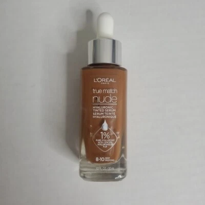 L'Oreal Paris True Match Hyaluronic Tinted Serum Foundation 1 '~Deep 8-10~ NEW - Image 1 of 4