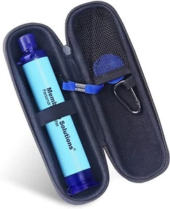 Filtro de agua paja naranja, con estuche de almacenamiento de transporte, purificador de agua portátil personal - Imagen 1 de 15