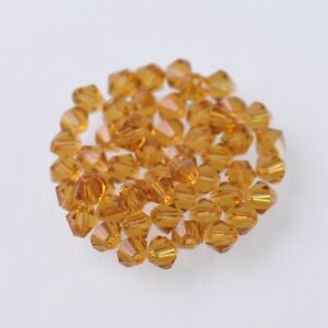 Lot de perles en verre cristal à facettes bicone 3 mm 4 mm 6 mm 8 mm pour la fabrication de bijoux
