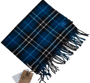 NEU NEU TIMBERLAND Schal Strick Herren Fransen Karomuster - Bild 1 von 3