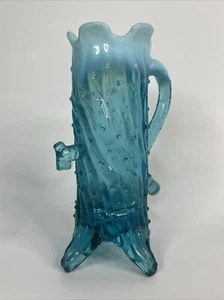 Northwood Glass Mold LG Wright Terry Crider Tree Trunk PUMP Blue Opal Glass - Picture 1 of 10