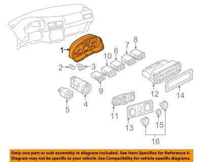 Medidor de velocímetro usado se adapta a: Volkswagen Golf Cluster 2003 Sdn MPH 160 MPH sin mu Foto 1 de 4