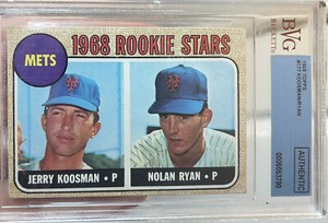 1968 Topps #177 Rookie Stars Nolan Ryan Koosman Rookie Beckett Authentic