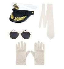 Navy Captain Fancy Dress Costume Set Sea Officer & Gentleman Hen Do Stag Party