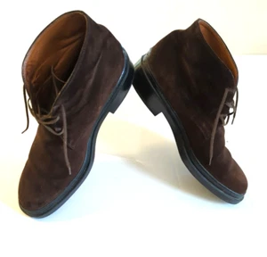 Tod's Chukka Ankle Boots Men US 10 1/2 Dark Brown Suede Lace Up - Picture 1 of 7