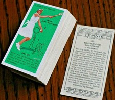 TENNIS, 1936,  PLAYERS CIGARETTE CARDS, PICK THE CARDS YOU REQUIRE