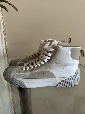 Zapatillas altas de cuero con cordones Mango MNG para mujer talla 7,5/38 Foto 1 de 4