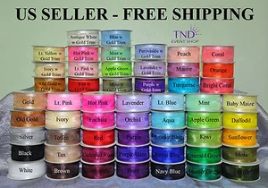 SATIN EDGE ORGANZA RIBBONS 25 YARD ROLLS 3/8” 5/8” 7/8” 1.5” WIDE  - Picture 1 of 5