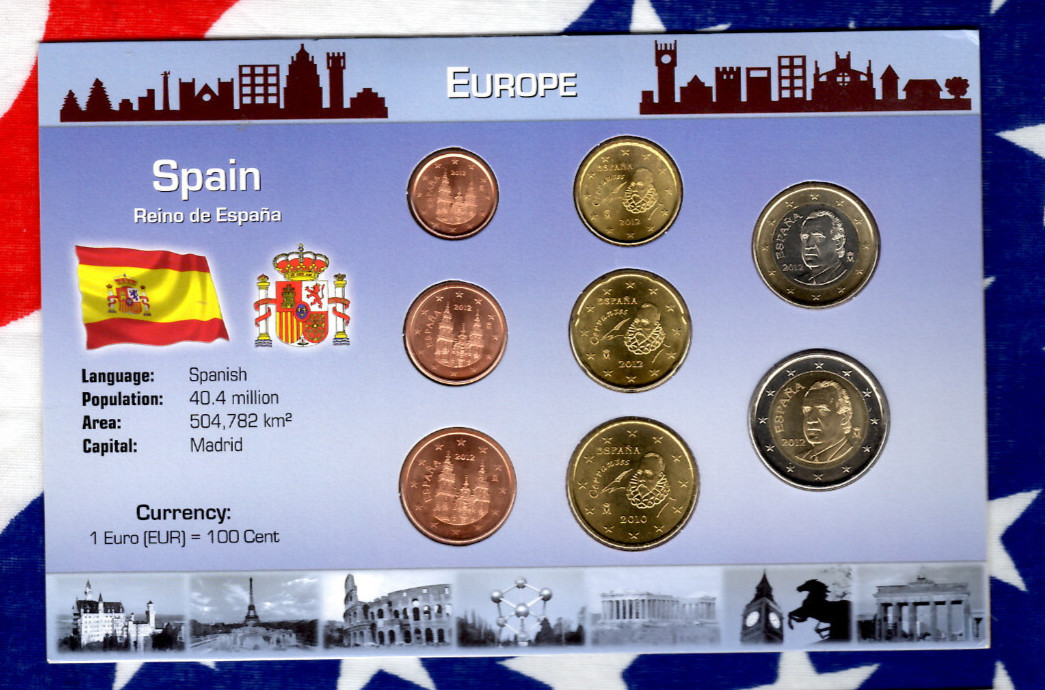 【 EURO発足時12か国の記念硬貨 】新品・未開封 Euro 2012 Spanish Coins for sale | eBay