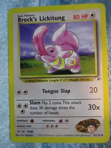 1999/2000 Pokemon Card 41/132 Brock's Lickitung - Picture 1 of 2