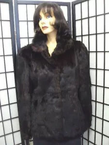 CAPPOTTO PELLICCIA DI CONIGLIO MARRONE COME NUOVO GIACCA DONNA TAGLIA 6 SMALL - Foto 1 di 1