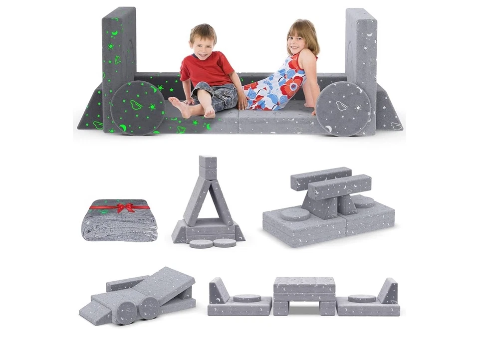 BIERUM Kindercouch, 12-teilig Modulares Kinderspielsofa für Spielzimmer & Indoor - Bild 1 von 1