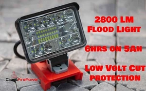 For Hilti light 21v work light torch Camping Light spotlight flashlight 2800LM - Picture 1 of 11