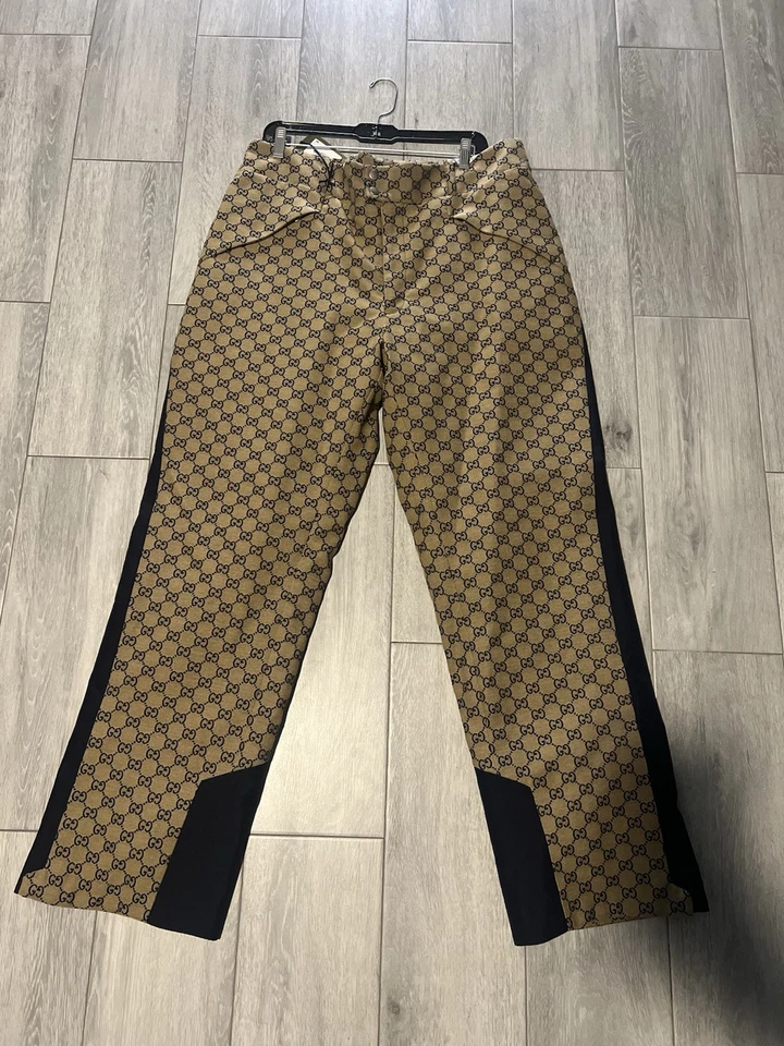 New GUCCI GG Monogram Pattern Ski Snow Pants Size 46 US 32 Retail $2200 - Image 1 of 4