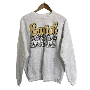 Sudadera Hanes Ecosmart Mujer M Polar Gris Negro Amarillo Banda Mamá Escuela - Imagen 1 de 5