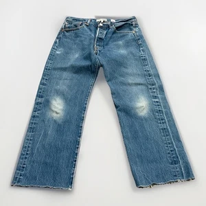 Re/done Levis Womens 501 Straight Jeans Dark Blue Denim Size 27 Made In USA - Picture 1 of 13